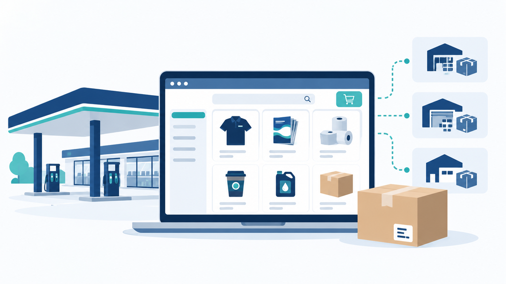 Graphic illustrating the Petrol Station Partner Shop
